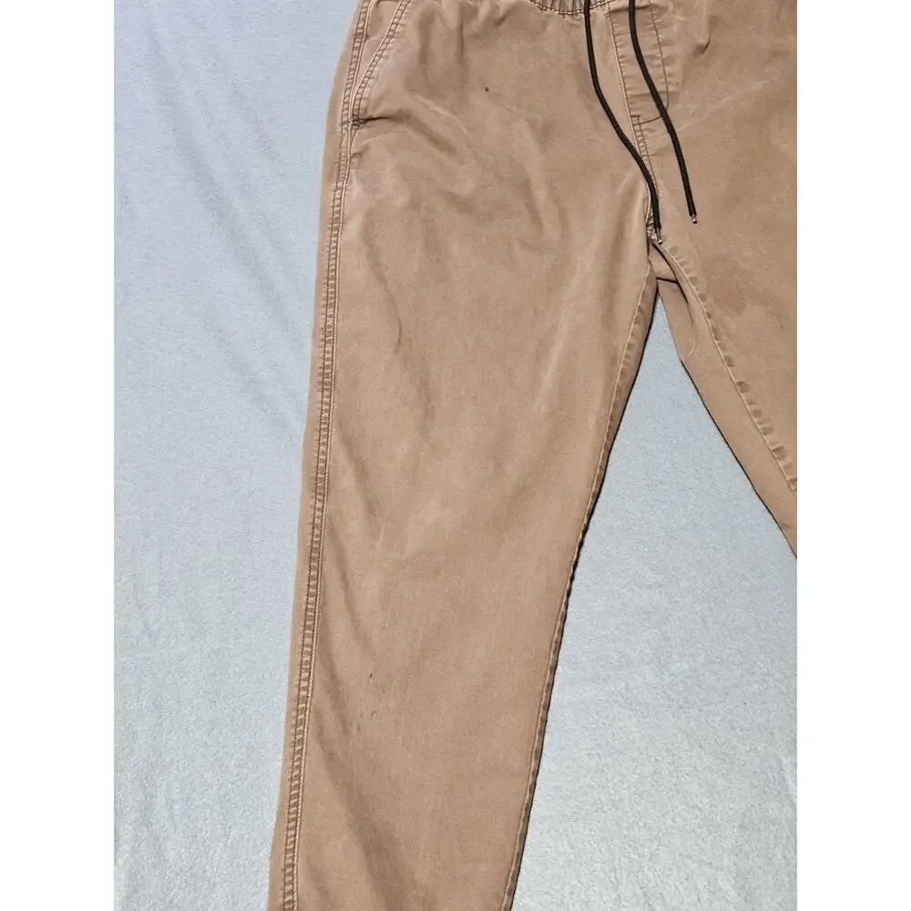 Old Navy Pants Mens Large Brown Modern Joggers Built-In Flex Elastic Waist